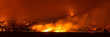 Panorama of Northern California wildfire