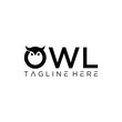 Simple and creative owl logo design vector, combination of letter O and owl.