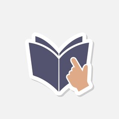 Canvas Print - Open book icon. Reading book icon