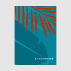 Wall Mural -  wallpapers with tropical leaves and plants in minimal simple.Vector abstract backgrounds .banners, posters, cover design templates, social media stories.