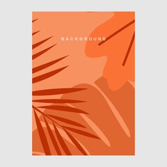 Wall Mural -  wallpapers with tropical leaves and plants in minimal simple.Vector abstract backgrounds .banners, posters, cover design templates, social media stories.