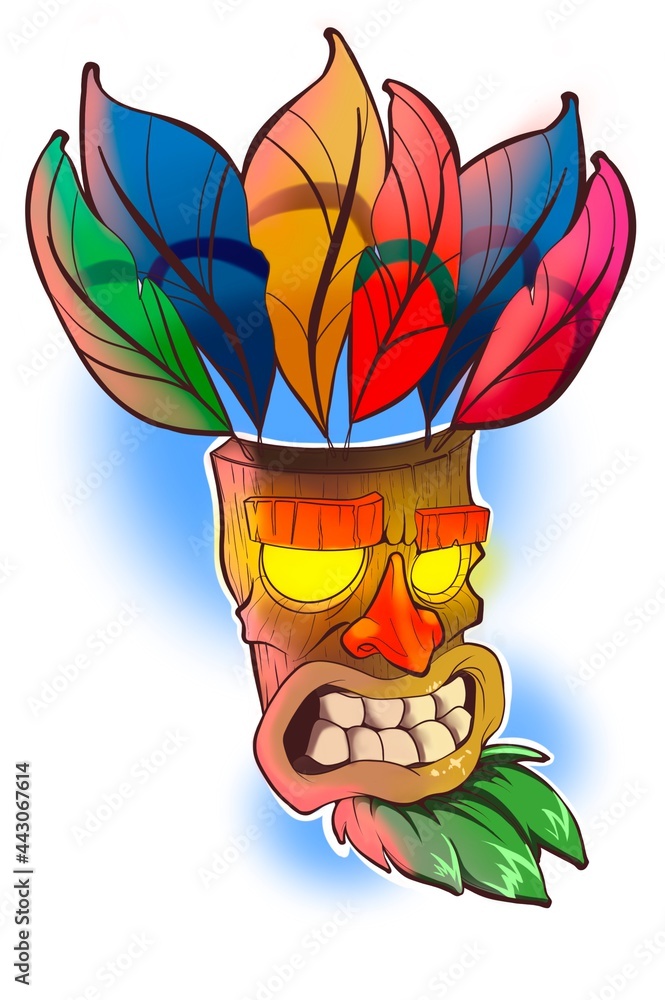 Ilustração Aku Aku - Crash Bandicoot do Stock | Adobe Stock
