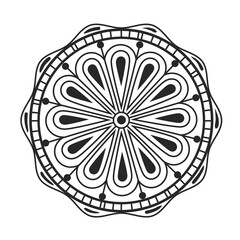 Poster - Mandala black and white