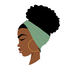 Wall Mural - Afro Women. African American Woman. Vector illustration.  Isolated on white background. Good for posters, t shirts, postcards.