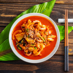 spicy stir-fried octopus, Korean food 'nakji bokkeum'