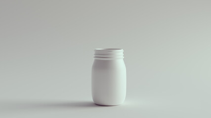 Wall Mural - simple clean classic white glass jar screw top container 3d illustration render