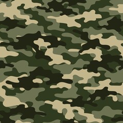 Camouflage green seamless pattern.Military camo.Army background.Print on clothing.Modern design.