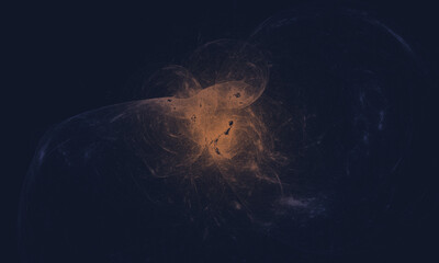 Wall Mural - space background with realistic nebula and galaxy