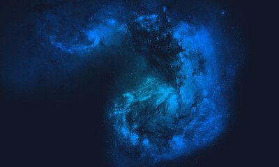 Wall Mural - space background with realistic nebula and galaxy