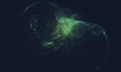 Wall Mural - space background with realistic nebula and galaxy