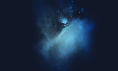 Wall Mural - space background with realistic nebula and galaxy