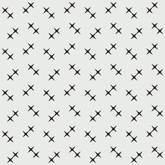 Poster - Diagonal double crosses. Vector simple black crosses nad white background.