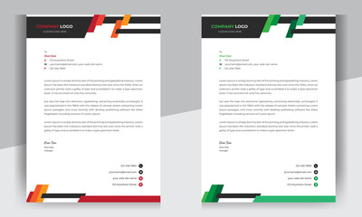 Wall Mural - Professional Modern Letterhead Design Template 