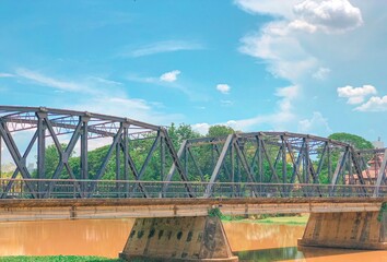 Wall Mural - railway bridge over the river