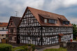 Fachwerkhäuser in der Altstadt von Wölfersheim in Hessen, Deutschland 