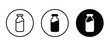 milk bottle icon, milk icons button, vector, sign, symbol, logo, illustration, editable stroke, flat design style isolated on white linear pictogram
