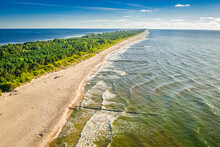 Beach On Peninsula Hel On Baltic Sea.