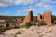 square tower unit trail and hovenweep castle ruins  in hovenweep national monument on a sunny day, Colorado