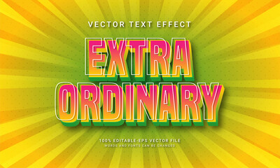Wall Mural - Extra ordinary editable text effect