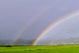 Fototapeta Tęcza - 虹の風景（日本の山形県）