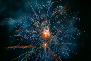 Wall Mural - fireworks in celebration of the fourth of july 2021
