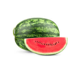 Poster -  Watermelon red on white background