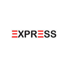 Wall Mural - Express logistic text logo design template