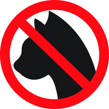 No Cats Allowed Restriction Sign