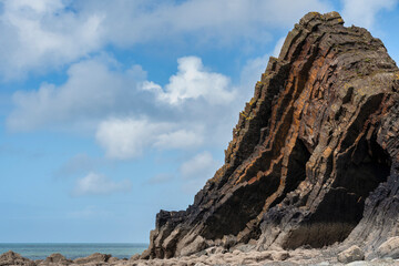 Wall Mural - beautiful landscape image of blackchurch rock on devonian geological formation on beautiful spring d