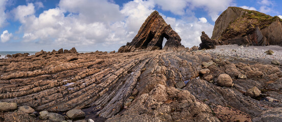 Wall Mural - beautiful landscape image of blackchurch rock on devonian geological formation on beautiful spring d