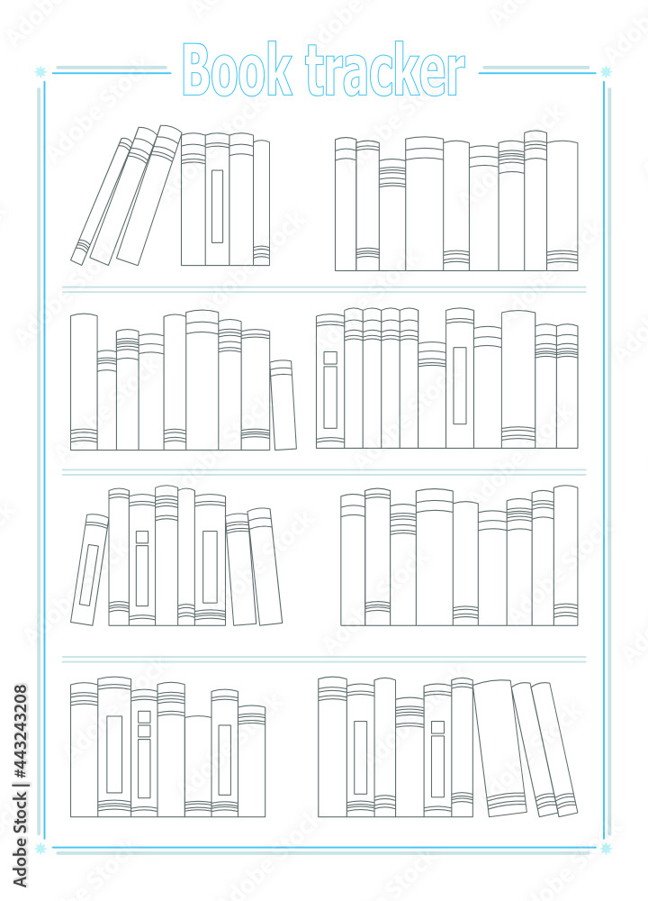 printable-to-read-list-book-tracker-bullet-journal-planner-insert-printable-reading-list-book-list-printable-black-and-white-vector-illustration-stock-vector-adobe-stock for Free Printable Bullet Journal Books To Read Template Printable To Read List, Book Tracker, Bullet Journal Planner Insert, Printable Reading List, Book List Printable black and white vector illustration Stock Vector | Adobe Stock for Free Printable Bullet Journal Books To Read Template