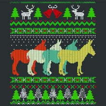 Christmas Donkey T   And Print Design Vector Illustration For Use In Design And Print Poster Canvas