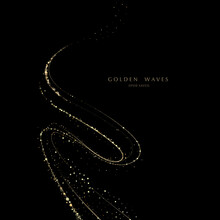 Glitter Background, Luxury Gold Stardust Light