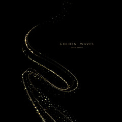 Wall Mural - glitter background, luxury gold stardust light