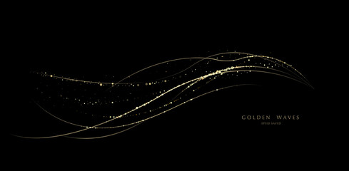 Wall Mural - glitter background, luxury gold stardust light