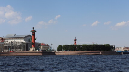 petersburg buildings view from tourist boat