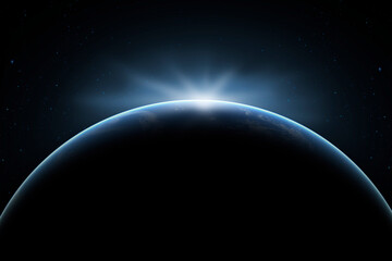 outer space. the surface of the planet earth in deep space. night on the planet. view from orbit. el