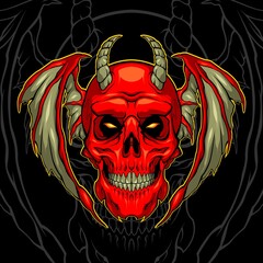 red demon skull