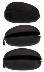 Wall Mural - Collection of eyeglass case isolated on white background.