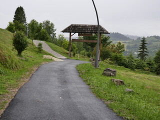 Poster - road in the village