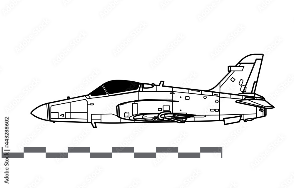 british-aerospace-hawk-200-vector-drawing-of-light-multirole-fighter
