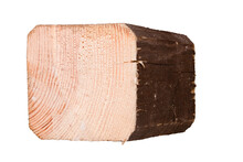 A Block Of Wood With A Visible Texture After Cutting With A Chainsaw. Material Used In A Carpentry Workshop.