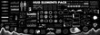 © SergeyBitos - Futuristic HUD, GUI collection interface elements for VR, UI design. Futuristic user interface big set. HUD, UI, graphic. Hi-tech digital graphic - frames, medical and business, infographics. Vector