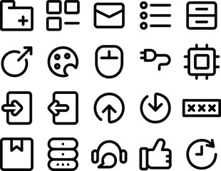 Sticker - Media Icons User Interface 32 px Solid, line, and gradient style.