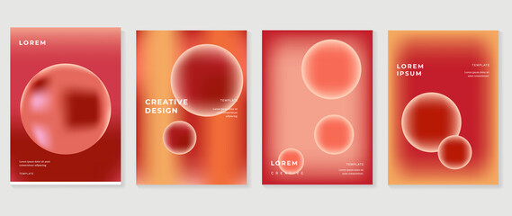 Fluid gradient background. Minimalist posters, cover, wall arts with colorful geometric shapes and liquid color. Modern wallpaper design for presentation, home decoration.  website and banner.