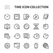 © Andrey - Time management. Isolated collection of time icon on white background. Time and clock symbol vector set.