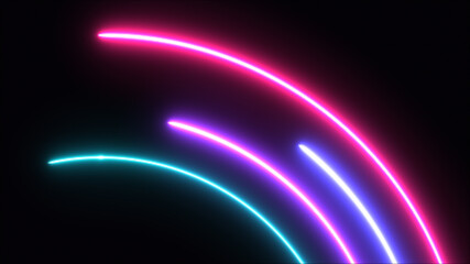 Wall Mural - neon running lasers technology background