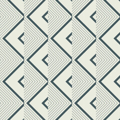 Wall Mural - abstract geometry in diamond and squares shape in different size of line. seamless vector background