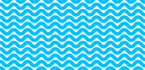 Wall Mural - wave pattern seamless abstract background. stripes wave pattern white and blue colors for summer vec