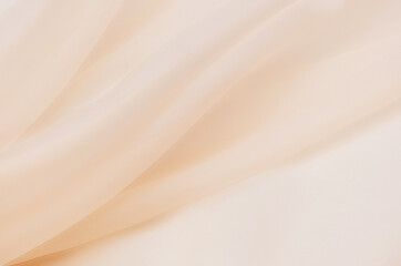 Silk fabric, organza is light beige.